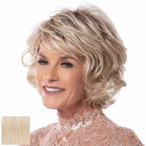 Miniatura 14 de Toni Brattin Encantadora peluca – Corte largo hasta el hombro con capas voluminosas y ondas de rizo suave cónicas – Fibra resistente al calor que se