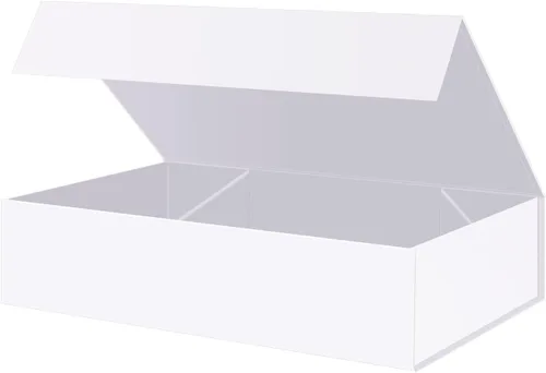 Miniatura 44 de BLK&WH Caja de regalo de 9 x 6.5 x 3.8 pulgadas, caja de regalo negra, caja de padrino, caja plegable con tapa de cierre magnético para embalaje