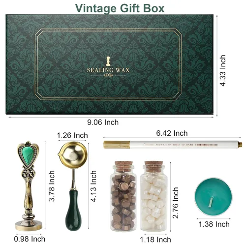 Miniatura 8 de Kit de sello de cera de letras Andotopee con sello de cera de alfabeto inicial G, 3 piezas, sellos de cera de cuentas perla blanca y dorada vintage