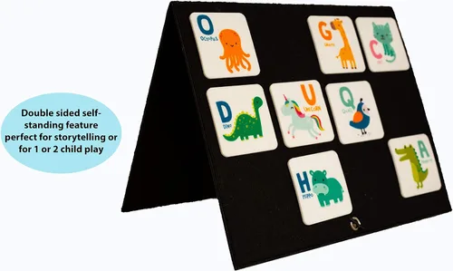 Miniatura 4 de Tablero de franela de fieltro plegable – Libro silencioso, tablero de fieltro independiente de 14 x 23 pulgadas para niños pequeños