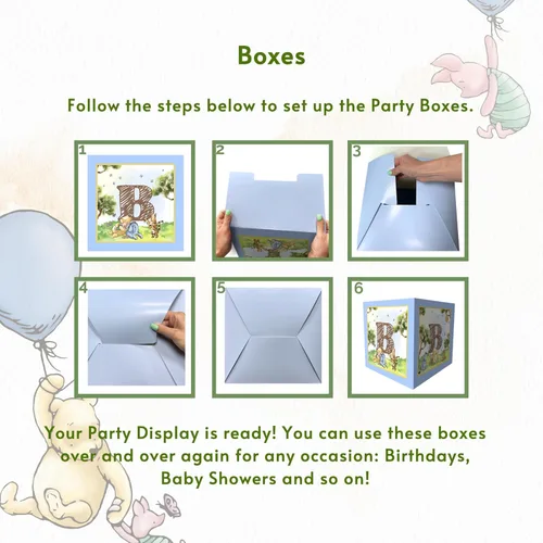 Miniatura 9 de 269 Piezas Kit de Decoraciones de Baby Shower Winnie, Pack de Fiesta Todo en Uno Fantástico de Winnie the Pooh Con Arco de Globos, Libro