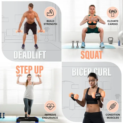 Miniatura 3 de Yes4All Mancuernas Hexagonales de Vinilo - Juego de 2 Mancuernas para Gimnasio en Casa y Entrenamiento de Fuerza (Opciones de Peso de 2-15 libras)