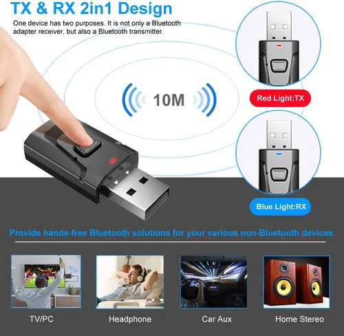 Miniatura 3 de Adaptador auxiliar Bluetooth para automóvil, receptor de música estéreo inalámbrico 5.0 con cancelación de ruido, kits de automóvil manos libres