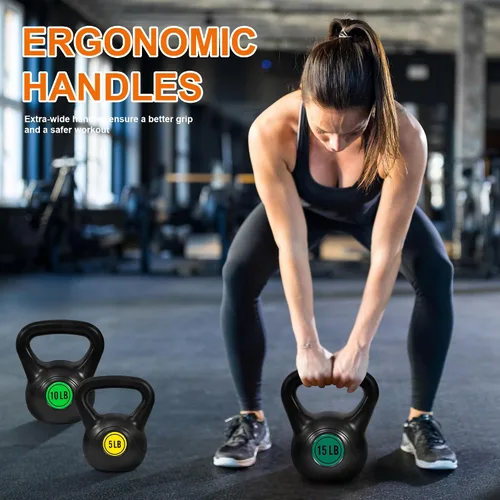 Miniatura 5 de Fitvids Juego de pesas rusas para entrenamiento de fuerza, pesas rusas