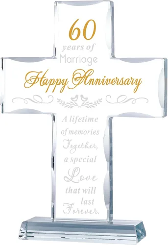 Miniatura 20 de YWHL 50 aniversario de boda, regalos de cruz religiosa para mujeres y hombres, regalo romántico de 50 años para él y ella, recuerdo de cruz