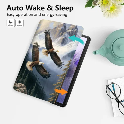 Miniatura 47 de Funda para tablet Fire 7 (12ª generación, versión 2022), delgada, a prueba de golpes, delgada, de piel sintética, con función de apagado/encendido