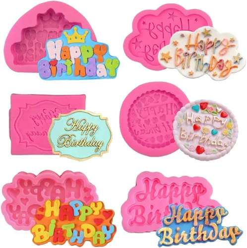 6 moldes de silicona para hornear fondant para pasteles para hacer dulces, moldes de chocolate, manualidades para manualidades, herramientas de