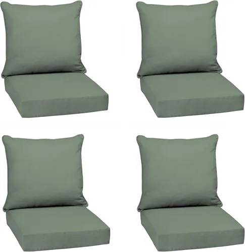 Miniatura 160 de Arden Outdoor Deep Seat Cushion Set, 24 x 24 pulgadas, Cojín para exteriores resistente al clima, a la lluvia y a la decoloración para silla, sofá