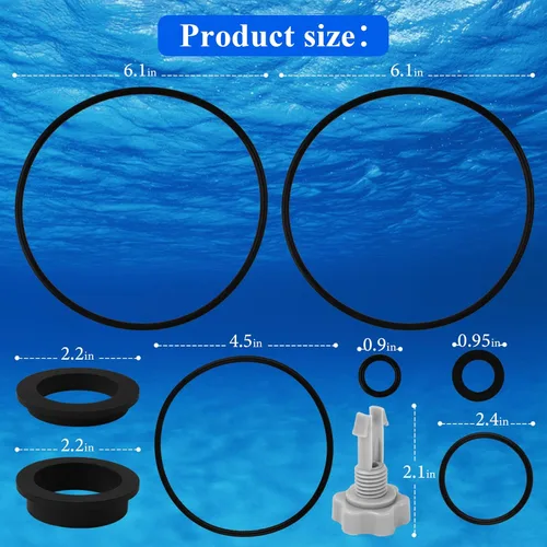 Miniatura 2 de Piezas de repuesto para filtro de arena compatibles con la bomba de filtro de arena transparente Intex Krystal para piscinas sobre el suelo, juntas