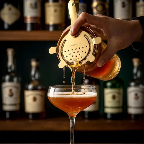 Miniatura 3 de Homestia Hawthorne - Colador de cóctel de acero inoxidable con resorte extraíble de alta densidad para bartending, cocteleras Boston y vasos Colador