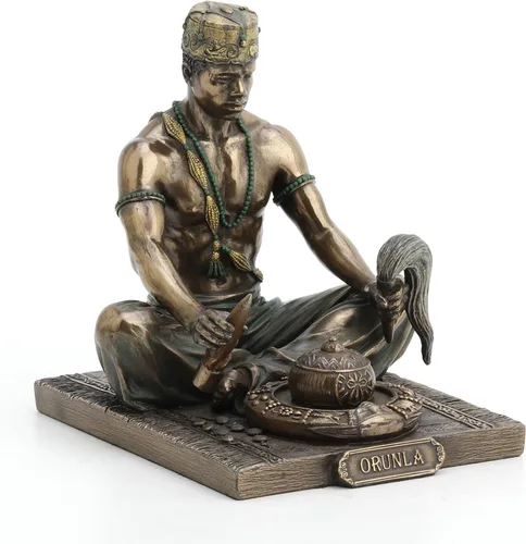Veronese Design - Estatua de dios africanos de 5 1/8 pulgadas de alto Orunla el Orisha de la Sabiduría, destino y profecía, acabado de bronce antiguo