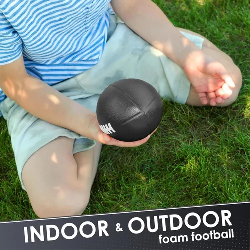 Miniatura 4 de Balón de fútbol de espuma - Balón pequeño de 18.4 cm de agarre fácil para niños - Balón de fútbol juvenil de tamaño para niños - Balones de espuma