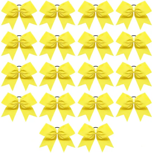 Miniatura 14 de 18 PCS 8" Large American Flag Cheer Hair Bows Ponytail Holder Elastic Band Handmade for Cheerleaders Teen Girls College Sports