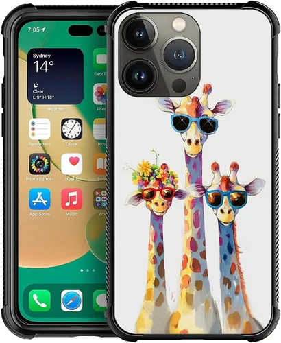 Miniatura 189 de CARLOCA Funda para iPhone XR, diseño de jirafa de cristal, ultra protección, a prueba de golpes, silicona suave TPU antideslizante para iPhone XR