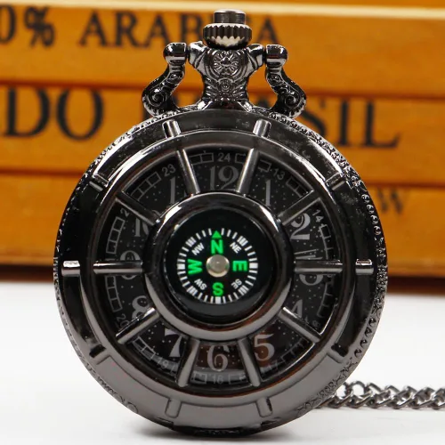 Miniatura 2 de Reloj de bolsillo para hombre, árabe digital reloj de bolsillo con cadena para hombre