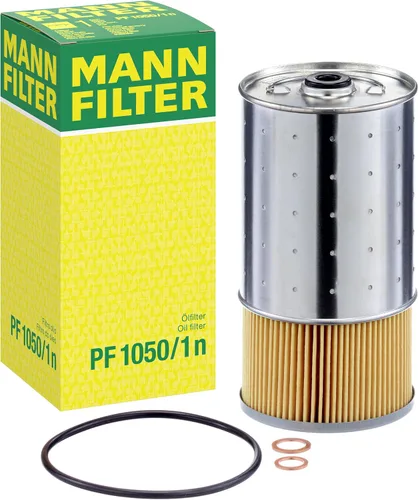 Mann Filter PF 1050/1 n Cartucho de repuesto de filtro de aceite con junta de tapón de drenaje de aceite compatible con Mercedes-Benz 190D