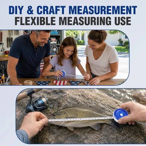 Miniatura 9 de WORKPRO Soft Tape Measure, 60-Inch(150cm) Retractable Measuring Tape for Body Measurements, Sewing, Tailoring, Fabric, Cloth, Knitting and Crafts