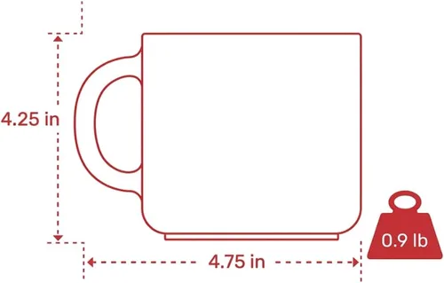 Miniatura 2 de Burton & Burton 9730074 - Taza para colorear con diseño de búho impreso en superficie, 4 1/4 pulgadas de alto x 4 3/4 pulgadas de ancho x 3 1/2