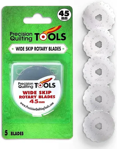 Precision Quilting Tools Cuchillas de salto de 1.77 pulgadas (paquete de 5) compatibles con cortador. Hoja de salto ancha perfecta para proyectos de