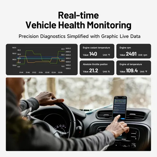Miniatura 6 de TOPDON Carpiano Bluetooth OBD2 escáner, todo el diagnóstico del sistema, herramienta de diagnóstico inalámbrica Bluetooth, comprobación del estado