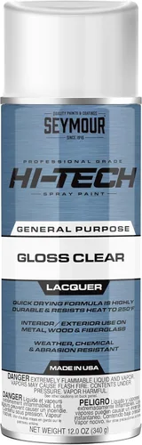 Seymour 16-821 Hi-Tech Lacquers Pintura en aerosol, transparente brillante con resistente a los rayos UV