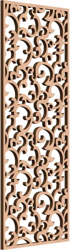 Miniatura 24 de Wheatland Paneles de pared decorativos de madera con calado, 9 3/8 pulgadas de ancho x 24 3/8 pulgadas de alto x 1/4 de alto, nogal