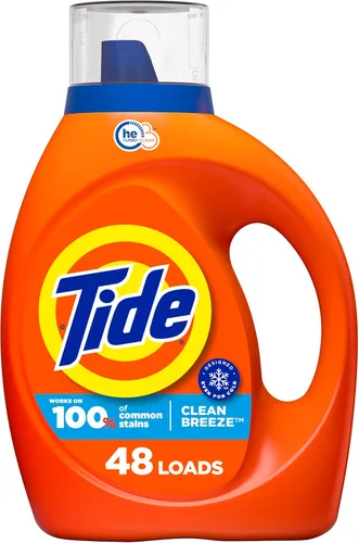 Miniatura 42 de Tide Detergente líquido para ropa, original, 100 cargas, 146 onzas líquidas, compatible con alta eficiencia