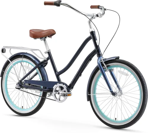 Miniatura 9 de sixthreezero EVRYjourney Bicicleta Cruiser de Playa para Mujeres, Bicicleta Híbrida de Turismo con Cuadro de Paso Bajo