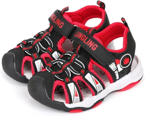 Miniatura 2 de QIETION Sandalias deportivas de agua para niños y niñas con puntera cerrada para exteriores (niños pequeñosniños grandes)