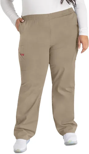 Dickies EDS Signature - Pantalones de uniforme elásticos para mujer con cordón, pantalones de cargo de tiro alto para mujer en popelina cepillada