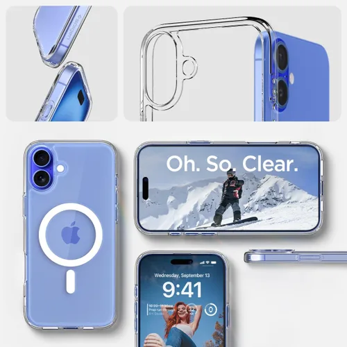 Miniatura 345 de Spigen Funda para iPhone 13 Mini, ultra híbrida MagFit [antiamarilleo] [compatible con Magsafe] - Transparente