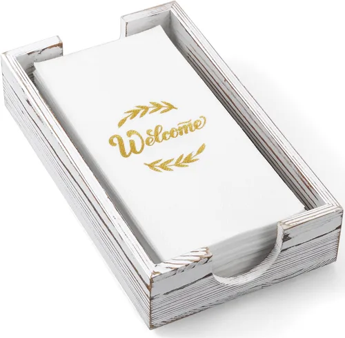 Miniatura 15 de Servilletero de madera de acacia para mesa, servilleteros para servilletas de papel, servilletero plano para almuerzo, servilleteros para decoración
