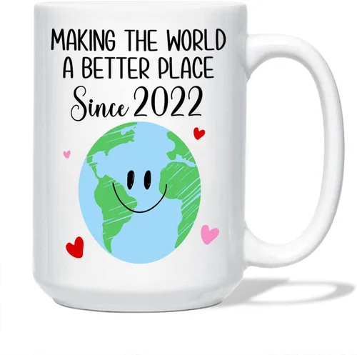 Miniatura 10 de BigTees Taza de café personalizada, taza de feliz cumpleaños, taza con nombre personalizado, 15 onzas, blanco, regalos de cumpleaños