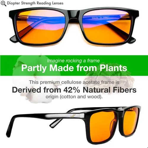 Miniatura 2 de +1.0 +1.5 +2.0 +2.5 Orange Blue Light Blocking Reading Glasses for Better Sleep - Migraine Glasses for Women & Men
