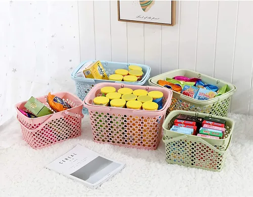 Miniatura 9 de Anyoifax Cesta portátil para ducha, bolsa de limpieza de plástico con asas, organizador de almacenamiento grande para baño, dormitorio
