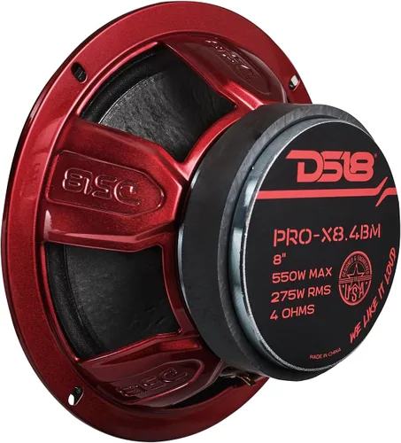 Miniatura 6 de Altavoz DS18 PRO de rango medio, cúpula en compresión de aluminio roja, altavoces de puerta de audio de alta calidad para auto o camión sistema