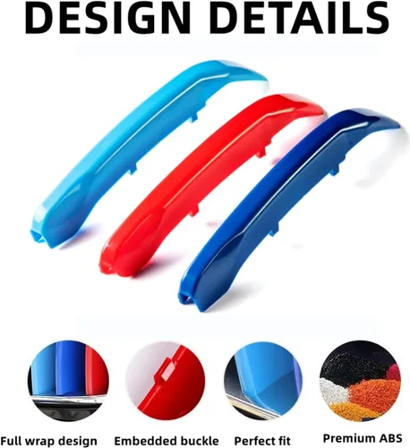 Miniatura 2 de Insertos de parrilla automotriz para BMW X1 F48 2016-2019 7 vigas, accesorios de parrilla delantera