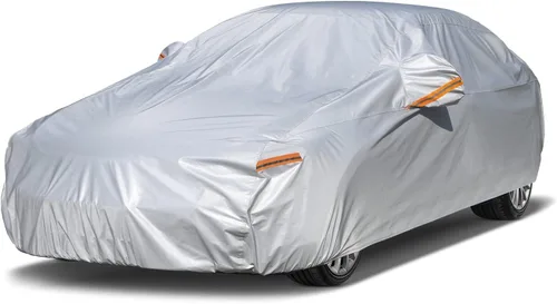 Miniatura 15 de Kayme Funda de automóvil de 6 capas para Audi A4 Sedan (2011-2023), impermeable para todo tipo de clima, cubierta exterior completa, protección