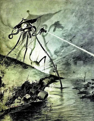 Ataque marcianos – La Guerra de los Mundos 8,5x11 Impresión fotográfica Henrique Alvim Correas Art