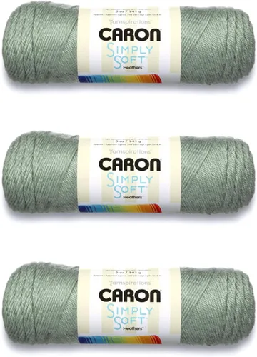Miniatura 25 de Caron Simply Soft Abyss Speckle Yarn - Paquete de 3 unidades de 141 gramos/5 onzas - Acrílico - 4 medianos (peinado) - 235 yardas - Tejido/ganchillo
