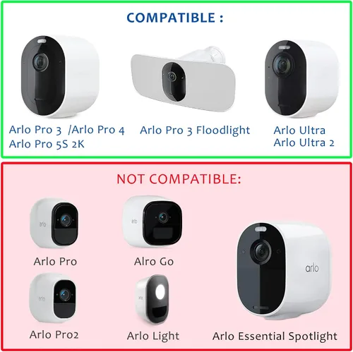 Miniatura 2 de Cargador de panel solar para Arlo Pro5S 2K, Pro4, Pro3, Floodlight, Ultra2 y Ultra Cámaras Sistema de Cámara de Seguridad -1PACK