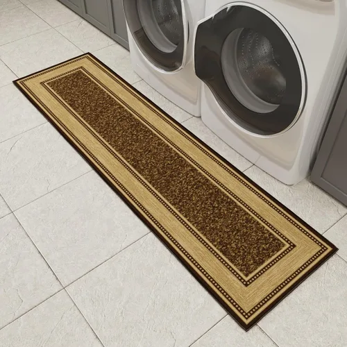 Miniatura 13 de Ottomanson Alfombra de pasillo de 1 pies 10 pulgadas x 6 pies, alfombra de cocina con parte trasera de goma antideslizante para área del fregadero