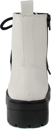 Miniatura 2 de SODA FIRM - Botines de combate con suela con tacos, cordones y cremallera lateral