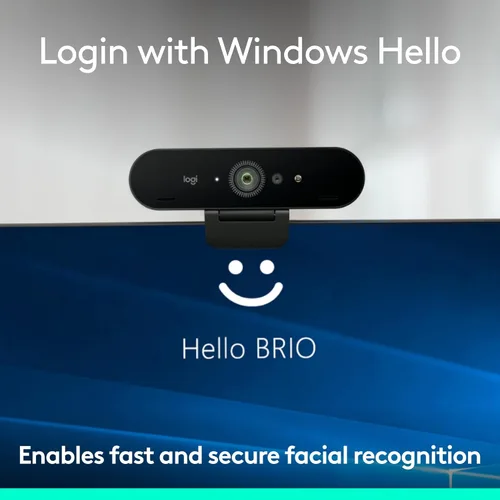 Miniatura 7 de Logitech Brio - Cámara web 4K, para videollamadas, micrófono con cancelación de ruido, corrección de luz HD automática, amplio campo de visión