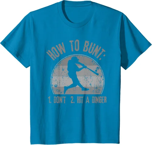 Miniatura 59 de Cómo Bunt Don't Hit A Dinger - Camiseta divertida de béisbol y sóftbol, Negro, S