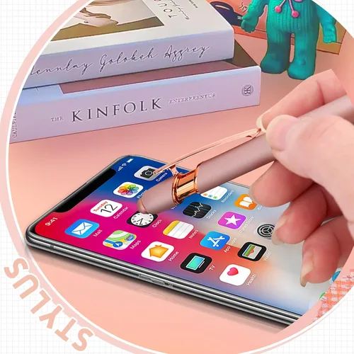 Miniatura 6 de YOXMJDB Bolígrafos Stylus para pantallas táctiles, paquete de 12 bolígrafos de oro rosa inspiradores, bolígrafos de punta media de 1.0 mm