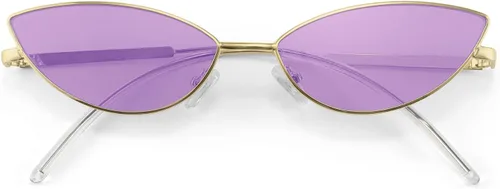 Miniatura 34 de FEISEDY Gafas de sol de diseñador de moda Retro pequeños pétalos forma arco templo diseño B2298