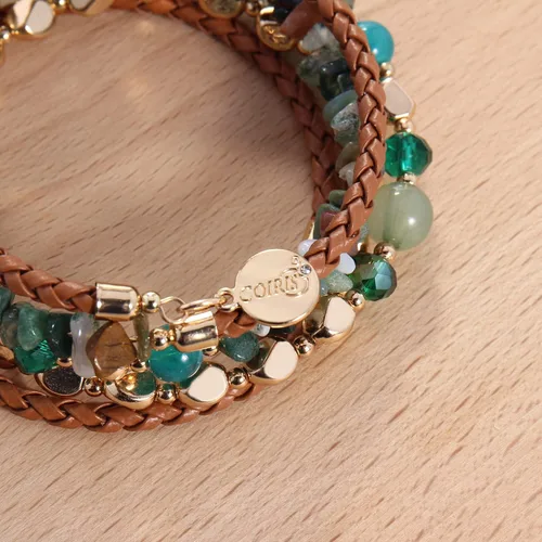 Miniatura 4 de Coiris Pulsera con cuentas de múltiples hebras, pulseras apilables con cuentas elásticas
