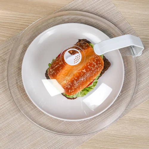 Miniatura 11 de Cubierta para salpicaduras de microondas con vaporizador de agua, protege contra las salpicaduras de alimentos, tapa para servir platos, tazones
