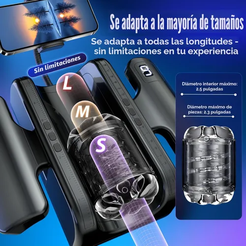 Miniatura 6 de Masturbador masculino juguetes sexuales para hombres - EINSEO Pocket Pussy Juguetes para adultos con longitud de empuje ajustable de 7.8 pulgadas